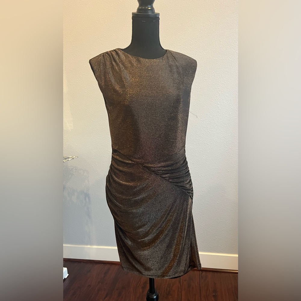 Bcbgeneration Brown sparkly sleeveless dress. Size Small. No tags. Never worn.